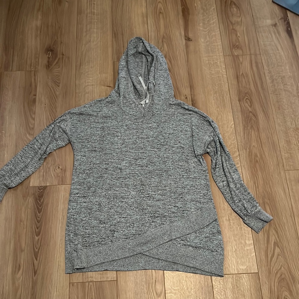 Gilligan & O’Malley Heather Gray Lightweight Hooded Sweatshirt